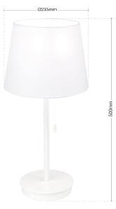 Orion LA 4-1205/1 - Lampada da tavolo con porta USB LUDWIG 1xE27/40W/230V bianco