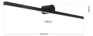 Orion Soff 3-585-Illuminazione a LED per specchi da bagno BEAUTY LED/24W/230V 101cm IP54 nero