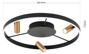Orion DL 7-686/3-LED Plafoniera dimmerabile BERLIN LED/50W/230V nero/oro
