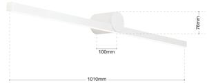Orion Soff 3-585-Illuminazione a LED per specchi da bagno BEAUTY LED/24W/230V 101cm IP54 bianco