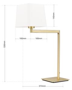 Orion LA 4-1209/1 - Lampada da tavolo CARLTON 1xE27/40W/230V bianco/oro