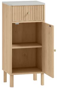 HOMCOM Mobile Bagno Salvaspazio con Cassetto e Anta, per Sala da Pranzo, Salotto, Soggiorno, Cucina, 36x30x80 cm, Rovere | Aosom Italy