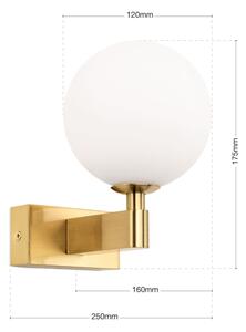 Orion WA 2-1375/1 - Applique da bagno MARA 1xG9/20W/230V IP44 oro