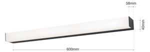 Orion Soff 3-587 - Illuminazione a LED per specchi HORIZON LED/12W/230V 60 cm IP44 nero
