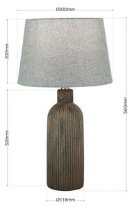 Orion LA 4-1226 - Lampada da tavolo ORCHID 1xE27/40W/230V ceramiche marrone/grigio