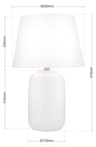 Orion LA 4-1227 - Lampada da tavolo CORAL 1xE27/40W/230V ceramiche/bianco