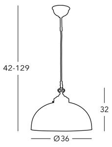Kolarz 731.32.22 - Lampadario su filo NONNA 1xE27/75W/230V blu