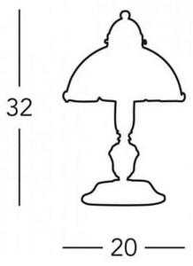 Kolarz 731.73.73 - Lampada da tavolo NONNA 1xE27/75W/230V