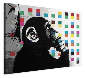 Quadro Banksy The Thinker Monkey