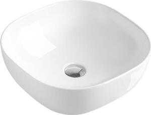 Beitz & Walz AqvaVetroceramica Vaso da appoggio "Schale" senza bordo 420 x 420 mm bianco