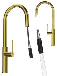 Granitan - Miscelatore cucina - Rubinetto cucina altezza 53 cm - Miscelatore lavello oro - PRATI