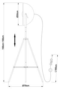 Globo 58286 - Lampada da terra XIRENA 1xE27/60W/230V
