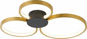Lampada da soffitto a LED Condida 24W Da 3000 a 4000K 1920 lm, plastica nera e dorata, dimensioni: 6x58x51,5 cm, IP20 Reality