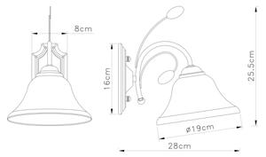 Globo 69007-1W - Applique POSETS 1xE27/60W/230V