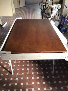 MOBILI 2G - Tavolo rettangolare allungabile legno classico Noce Arte Povera 100 x 70