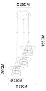 Globo 15086-3H - Lampadario VIEJO 3xE27/60W/230V