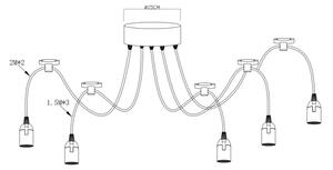 Globo A110-5 - Illuminazione a sospensione MARACANA 5xE27/60W/230V
