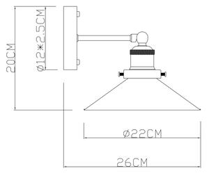 Globo 15053W - Applique LENIUS 1xE27/60W/230V