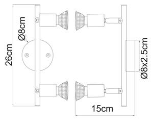 GLOBO 57381-2L - Luce Spot a LED OLANA 2xGU10/3W/230V