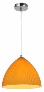 Lampada a sospensione Gizela color ambra 1xE27x60W in vetro, dimensioni: 120x28x28 cm, IP20, Reality