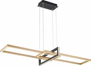 Lampada a sospensione LED Aspen nero-oro 36W Tonalità di bianco 2880 lm metallo dim.: 120x110x16 cm IP20 Reality