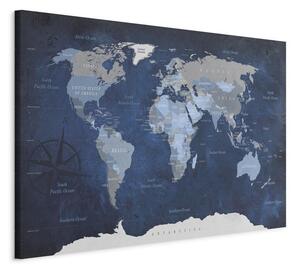 Quadro Dark Blue World