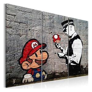 Quadro Super Mario Mushroom Cop by Banksy