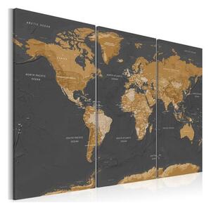 Quadro World Map Modern Aesthetics