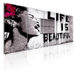 Quadro Banksy Life is Beautiful