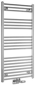 Radiatore da bagno Aqualine ALYA, modello diritto 600x1188 mm, attacco centrale, cromato