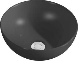 Beitz & Walz AqvaVetroceramica Lavabo da appoggio 325 mm 'SlimRim' - nero opaco -