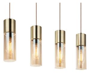 GLOBO 21000-4HM - Lampadario a sospensione con filo ANNIKA 4xE27/25W/230V ottone