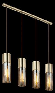 GLOBO 21000-4HM - Lampadario a sospensione con filo ANNIKA 4xE27/25W/230V ottone