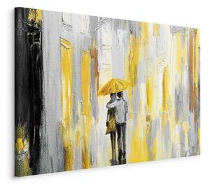Quadro Umbrella in Love (1 Part) Wide Yellow