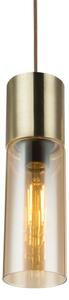 GLOBO 21000HM - Lampadario a sospensione con filo ANNIKA 1xE27/25W/230V diametro 10,5 cm ottone