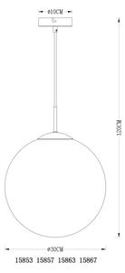 GLOBO 15853 - Lampadario a sospensione con filo VARUS 1xE27/40W/230V