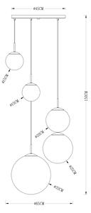 Globo 15861-5 - Lampadario a sospensione con filo VARUS 5xE27/40W/230V
