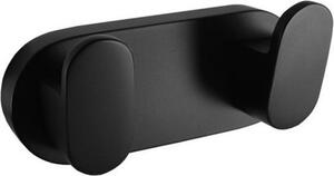 YUKON - Accessorio per il bagno Appendino doppio, nero - opaco YUA0106CMAT, RAV Slezák