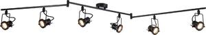 Lampada a sospensione Fiji 2 nera 6xGU10x50W in metallo, dimensioni: 16x175x6 cm, IP20, Reality
