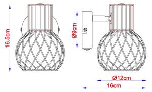 Globo 54013-1 - Luce Spot da parete ARGUSTO 1xE27/40W/230V