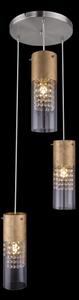 Globo 15908-3G - Lampadario a sospensione con filo WEMMO 3xE27/60W/230V diametro 30 cm oro