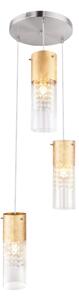 Globo 15908-3G - Lampadario a sospensione con filo WEMMO 3xE27/60W/230V diametro 30 cm oro