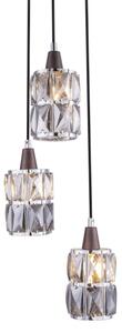 Globo 15761-3 - Lampadario di cristallo a sospensione WOLLI 3xE14/40W/230V