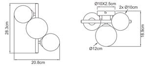 Globo 56133-3W - Lampadario a plafone LED RIHA 3xG9/3,5W/230V