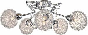 Lampada da soffitto Vesna cromata 5xG9x33W in metallo, dimensioni: 15x48x48 cm, IP20, Reality
