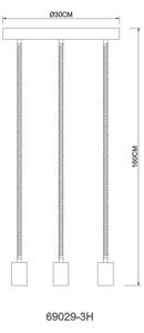 Globo 69029-3H1 - Lampadario a sospensione con filo ULLEU 3xE27/60W/230V ragno