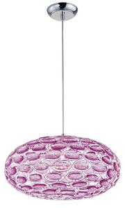 Lampadario Ovale Moderno Gemme Acrilico Rosa Sospensione Moderna E27 Ambiente I-TURNER-S1
