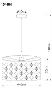 Globo 15448H - Lampadario su filo ABBEY 1xE27/60W/230V