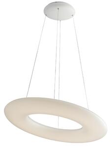 Lampadario a sospensione Anello Opale Metallo Bianco Moderno Led 40 watt Luce Naturale Ambiente LED-MYLION-S60