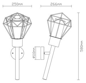 Globo 31355W - Applique da esterno HORACE 1xE27/15W/230V IP44